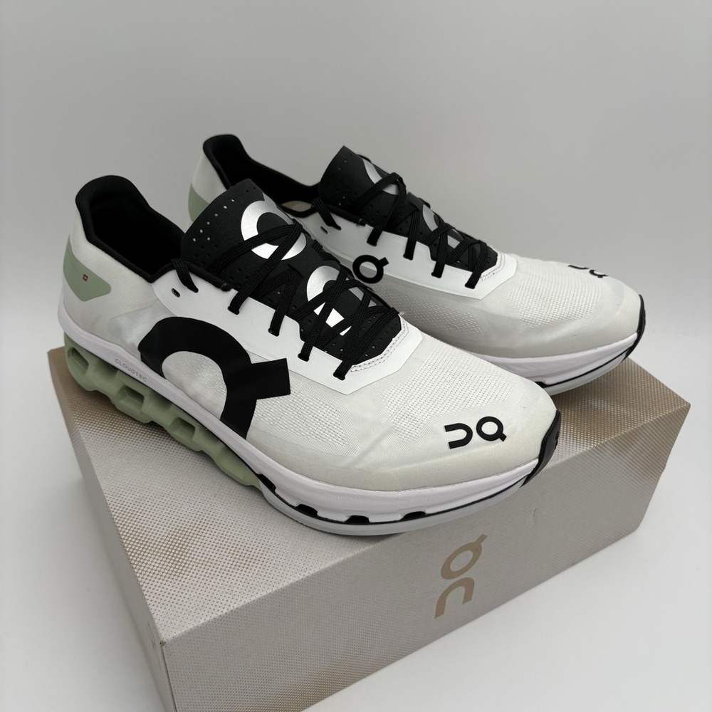 ON Cloudboom Echo White Black Green Women's Running Shoes Size 10.5 W NIB